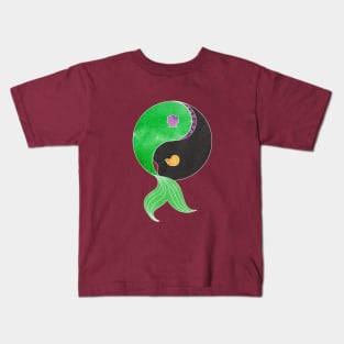 Yin-yang little mermaid Kids T-Shirt